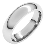Sterling Silver 5 mm Comfort-Fit Half Round Band Size 5