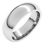 Sterling Silver 6 mm Comfort-Fit Half Round Band Size 6