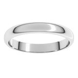 Sterling Silver 3 mm Half Round Band Size 5.5