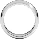 Sterling Silver 8 mm Comfort-Fit Half Round Band Size 11
