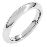 Continuum Sterling Silver 3 mm Comfort-Fit Half Round Band Size 7.5