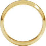 10K Yellow Gold 6 mm Half Round Band Size 10