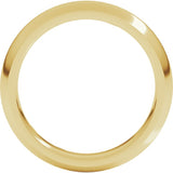 18K Yellow Gold 4 mm Comfort-Fit Half Round Band Size 7.5