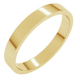 10K Yellow Gold 3 mm Flat Band Size 10