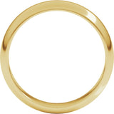 14K Yellow Gold 5 mm Half Round Band Size 10