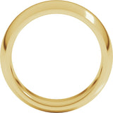 18K Yellow Gold 8 mm Comfort-Fit Half Round Band Size 12