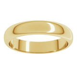 18K Yellow Gold 4 mm Half Round Band Size 11.5