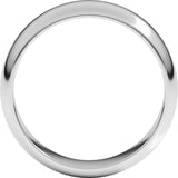 14K White Gold 6 mm Half Round Band Size 7.5
