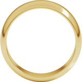 10K Yellow Gold 7 mm Half Round Band Size 10