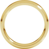 14K Yellow Gold 5 mm Beveled-Edge Comfort-Fit Flat Band Size 6