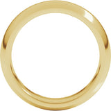 18K Yellow Gold 6 mm Comfort-Fit Half Round Band Size 11.5