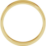 10K Yellow Gold 5 mm Stepped-Edge Flat Band Size 9.5
