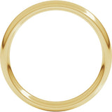 18K Yellow Gold 3 mm Comfort-Fit European-Style Band Size 4.5
