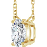 14K Yellow Gold 3/4 CT Lab-Grown Diamond 18" Necklace
