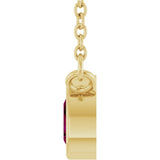 14K Yellow Gold Natural Mozambique Garnet 18" Necklace
