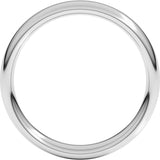 Platinum 4 mm Comfort-Fit European-Style Band Size 9