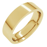 18K Yellow Gold 5.5 mm Comfort-Fit Flat Band Size 7