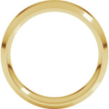 14K Yellow Gold 6 mm Beveled-Edge Comfort-Fit Flat Band Size 5.5