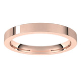 18K Rose Gold 2.5 mm Comfort-Fit Flat Band Size 5