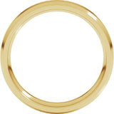 10K Yellow Gold 4 mm Beveled-Edge Comfort-Fit Flat Band Size 10.5