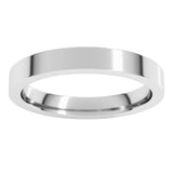 Platinum 3 mm Comfort-Fit Flat Band Size 7.5
