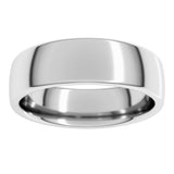 10K White Gold 6 mm Comfort-Fit European-Style Band Size 8.5