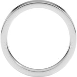 10K White Gold 4 mm Comfort-Fit Flat Band Size 8.5