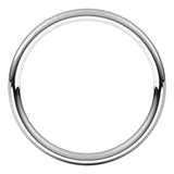 Platinum 2.5 mm Comfort-Fit European-Style Band Size 7