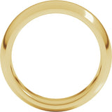 18K Yellow Gold 7 mm Comfort-Fit Half Round Band Size 11.5
