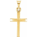 10K Yellow Cross Pendant