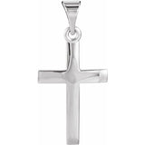 10K White Cross Pendant