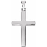 10K White Cross Pendant