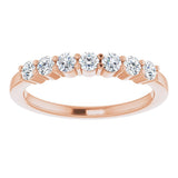 14K Rose 3/8 CTW Natural Diamond Anniversary Band