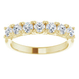 14K Yellow 3/4 CTW Natural Diamond Seven-Stone Anniversary Band