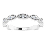 14K White 1/5 CTW Natural Diamond Infinity Anniversary Band