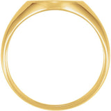 10K Yellow 11x9.5 mm Oval Signet Ring