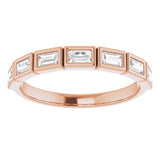 14K Rose 1/4 CTW Natural Diamond Anniversary Band