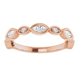 14K Rose 3/8 CTW Natural Diamond Anniversary Band
