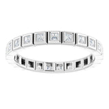 14K White 1/3 CTW Natural Diamond Eternity Band Size 7