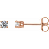 14K Rose Gold 1/4 CTW Natural Diamond Earrings