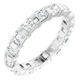 14K White 1 3/4 CTW Natural Diamond Eternity Band Size 5