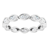 Platinum 1/2 CTW Natural Diamond Eternity Band Size 5