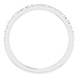 Platinum 1/4 CTW Natural Diamond French-Set Anniversary Band