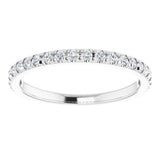 Platinum 1/4 CTW Natural Diamond French-Set Anniversary Band