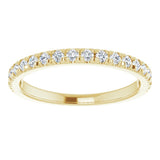 14K Yellow 1/3 CTW Natural Diamond French-Set Anniversary Band