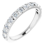 Platinum 3/4 CTW Natural Diamond French-Set Anniversary Band