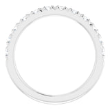 Platinum 3/4 CTW Natural Diamond French-Set Anniversary Band