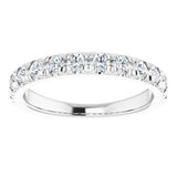 Platinum 3/4 CTW Natural Diamond French-Set Anniversary Band