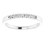 14K White 1/6 CTW Natural Diamond French-Set Anniversary Band