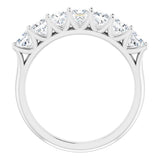 14K White 1 3/8 CTW Natural Diamond Anniversary Band